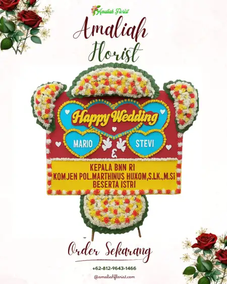Papan Bunga Pernikahan Sidomulyo